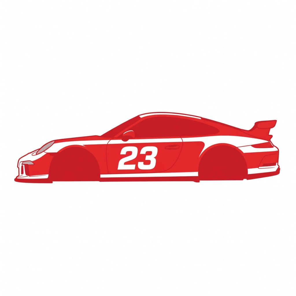 Porsche 911 GT3 Road Livery 1 - Red White Stripes 23 (4 / 4)