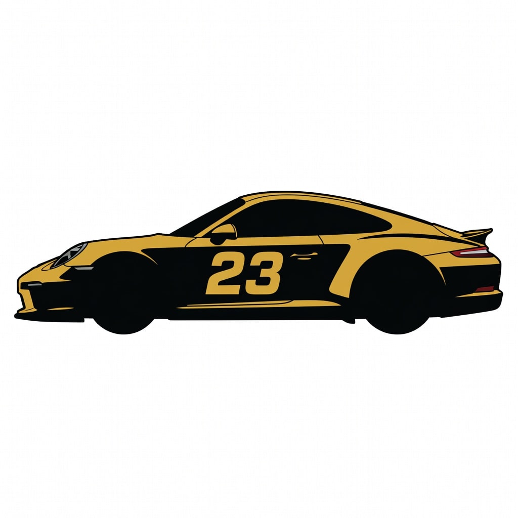 Porsche 911 GT3 Road Livery 2 - Black Gold Stripes 23