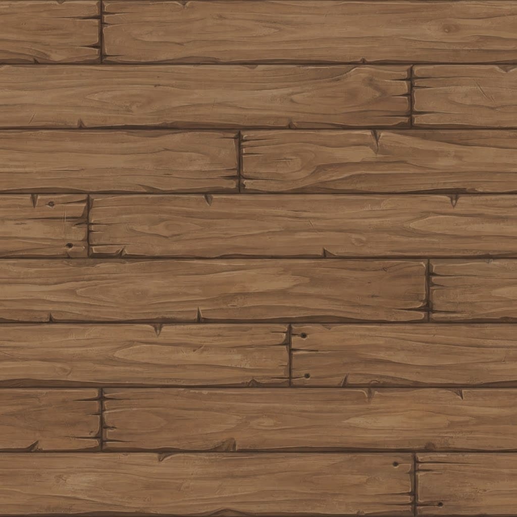 Image: Worn wide oak floorboards, horizontal planks, warm