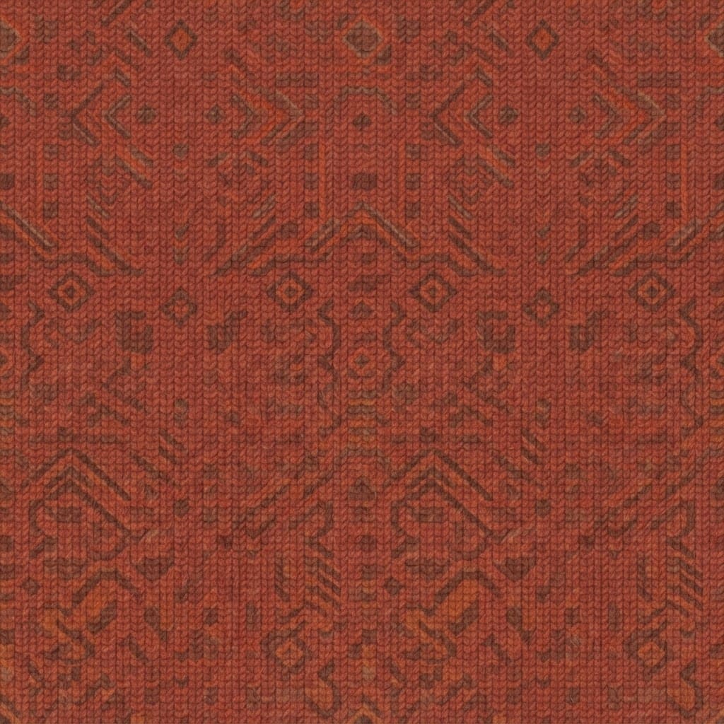 Image: Woven wool flatweave rug fabric, deep rust red, su