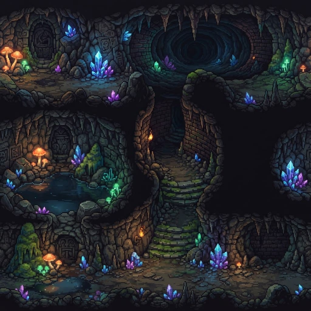 Pixel-art-32bit Underground Game Background (3)