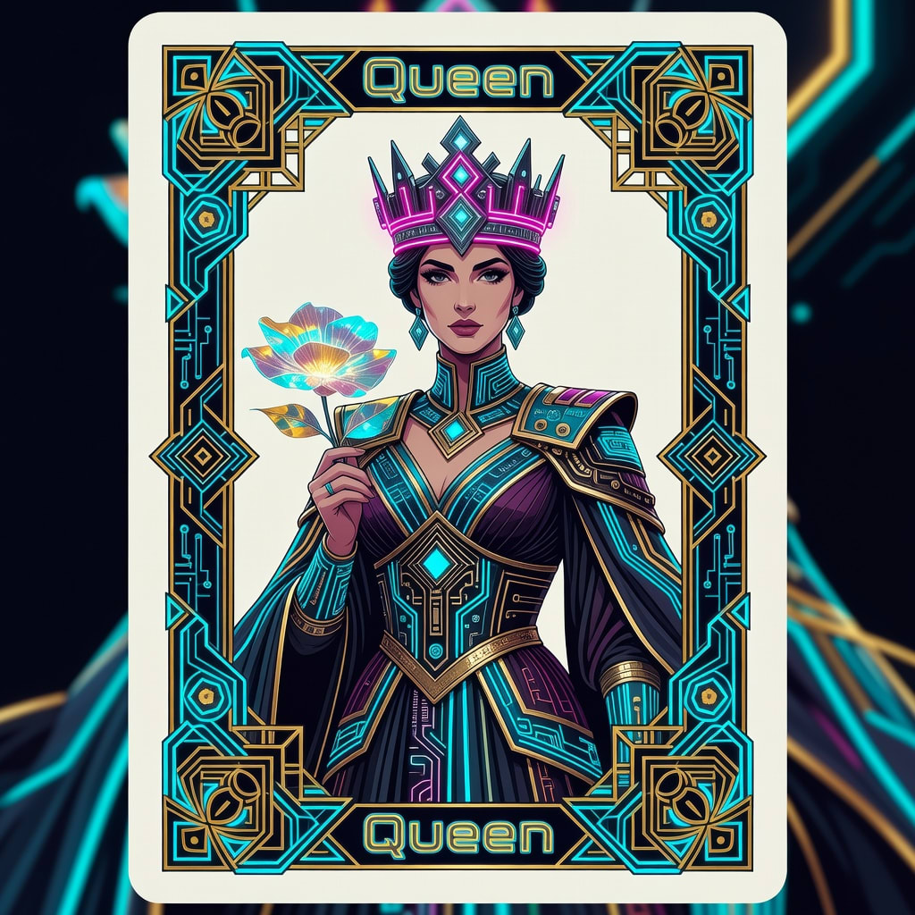 Cyberpunk Queen Card