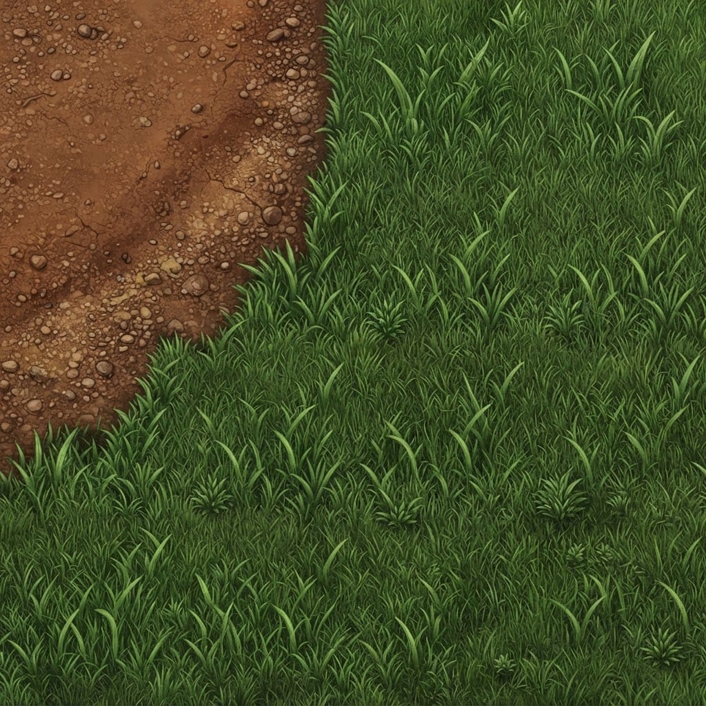 Image: This is a top-down RPG game ground tile (grass and