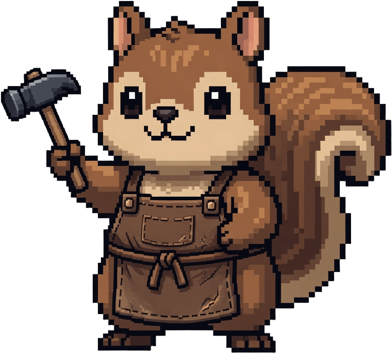 Squirrel Blacksmith Sprite