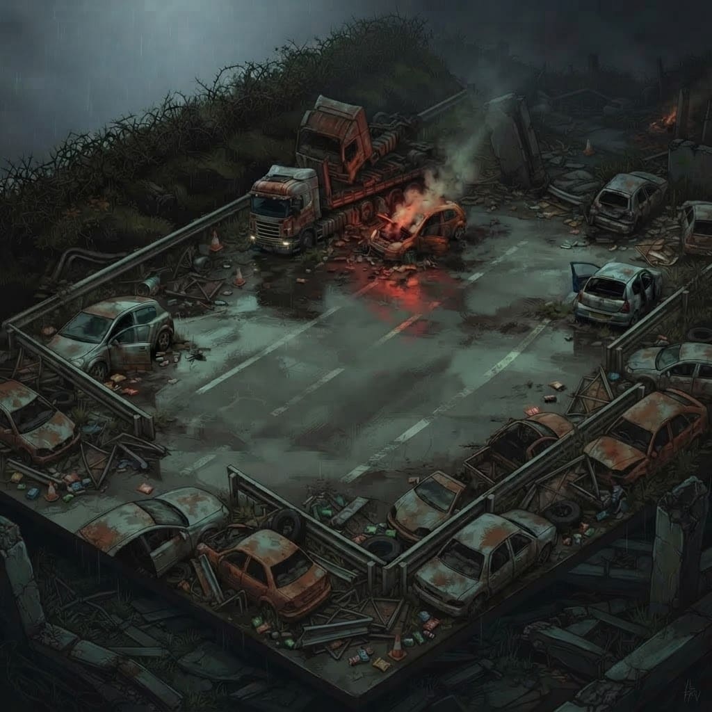 Image: Extend this exact scene to completely fill the fra