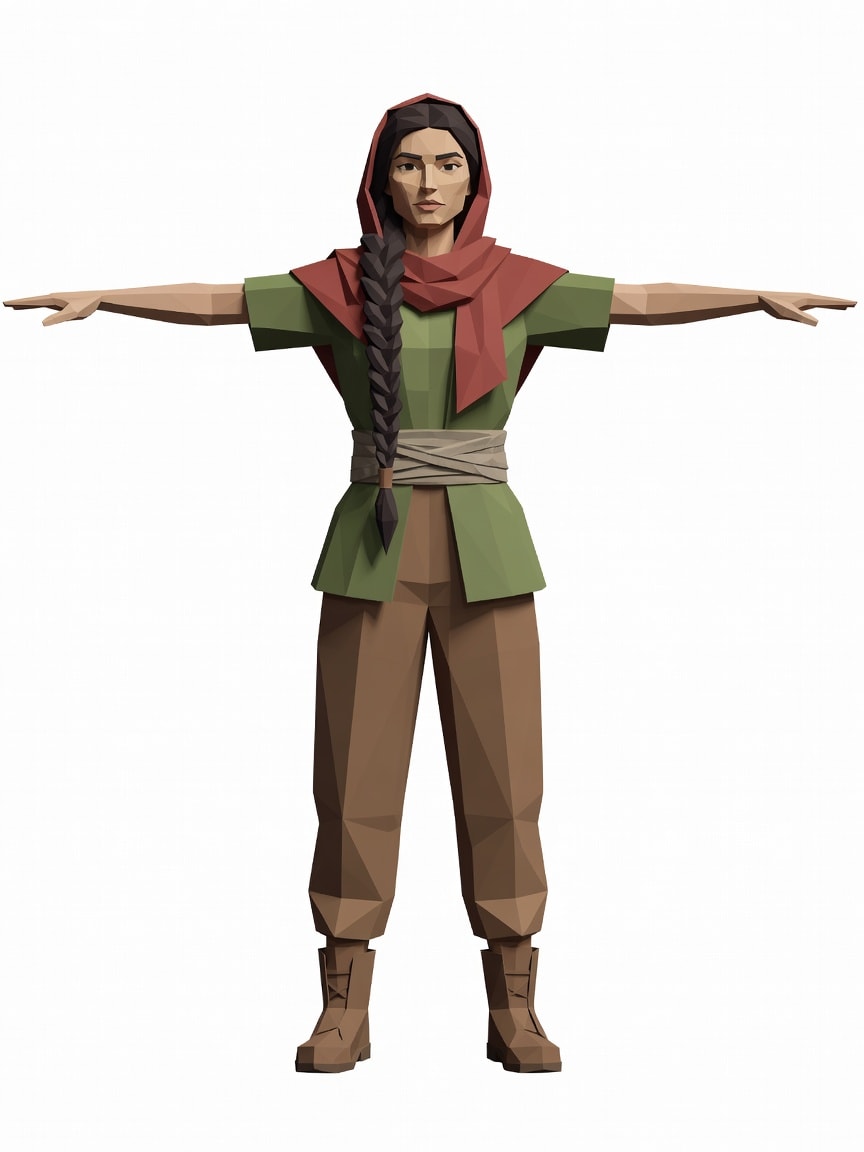 Kurdish Female Character Concept