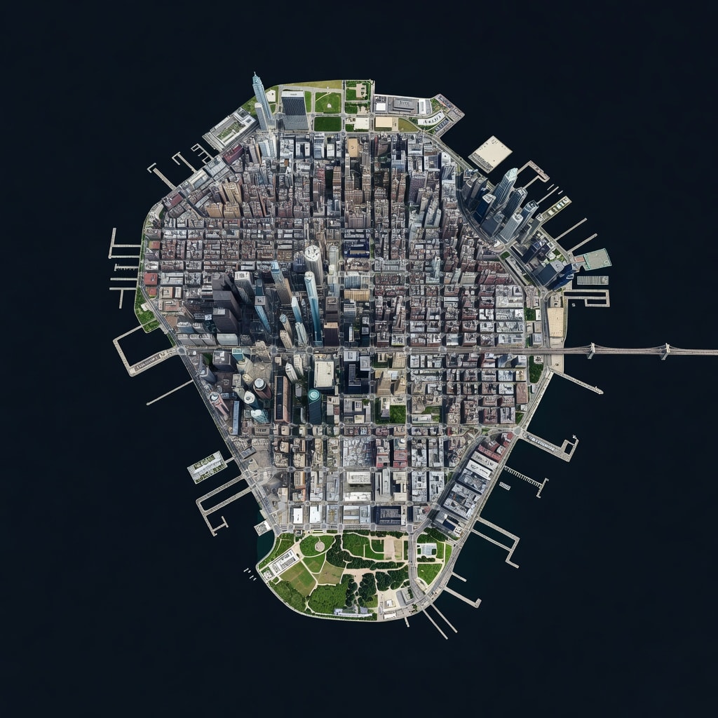Lower Manhattan Reference - Top Down