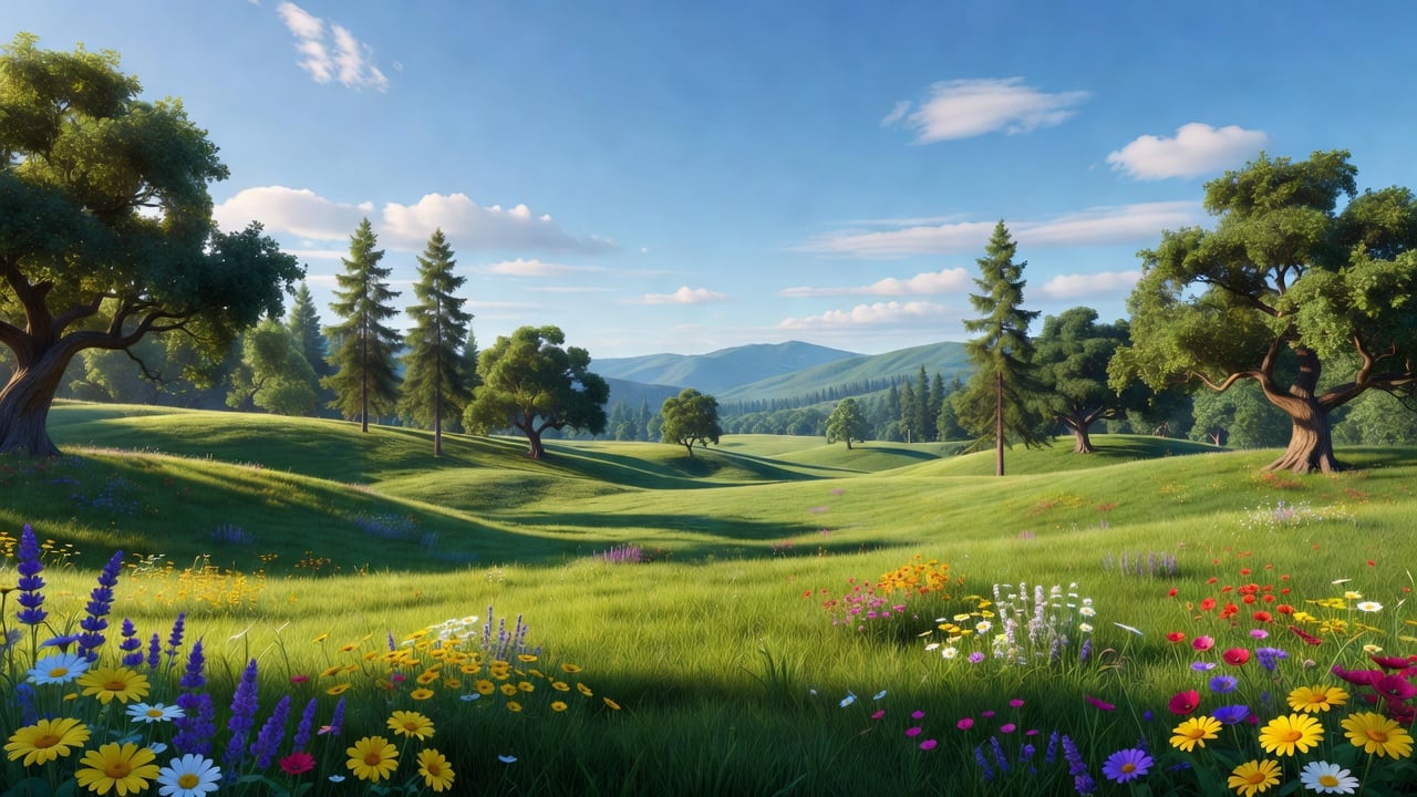 Realistic Countryside Background