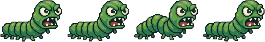 Caterpillar Walk Cycle (1 / 3)