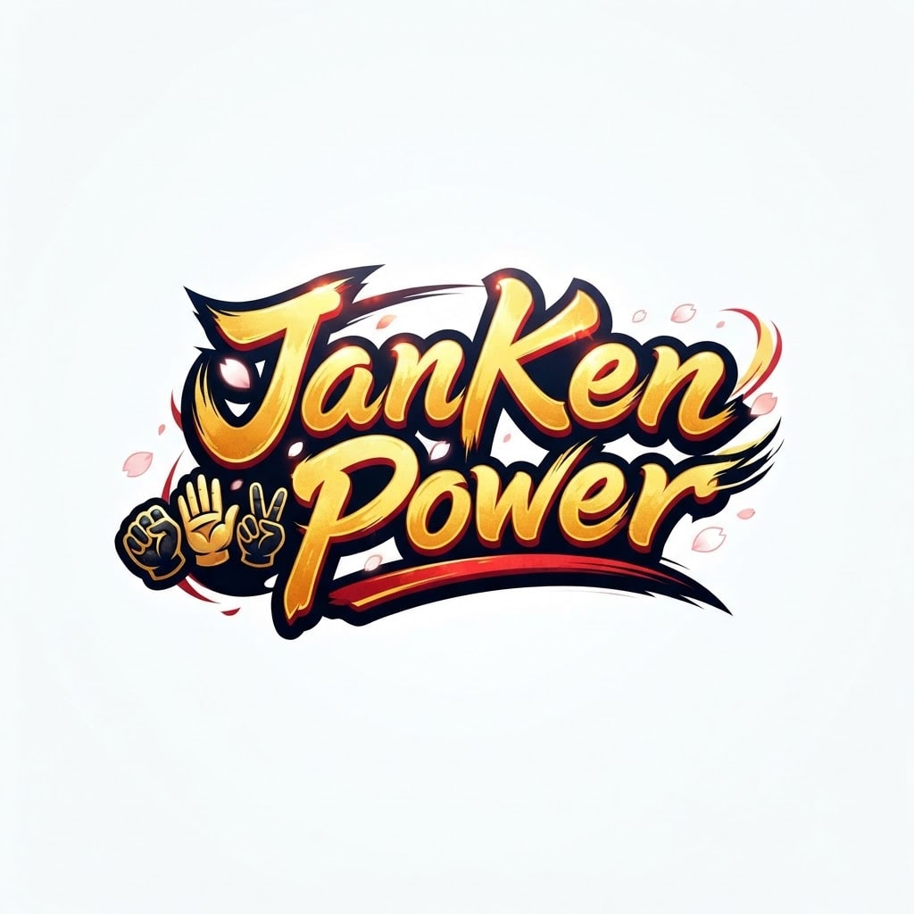 Image: Video game LOGO with the text "JanKen Power": bold