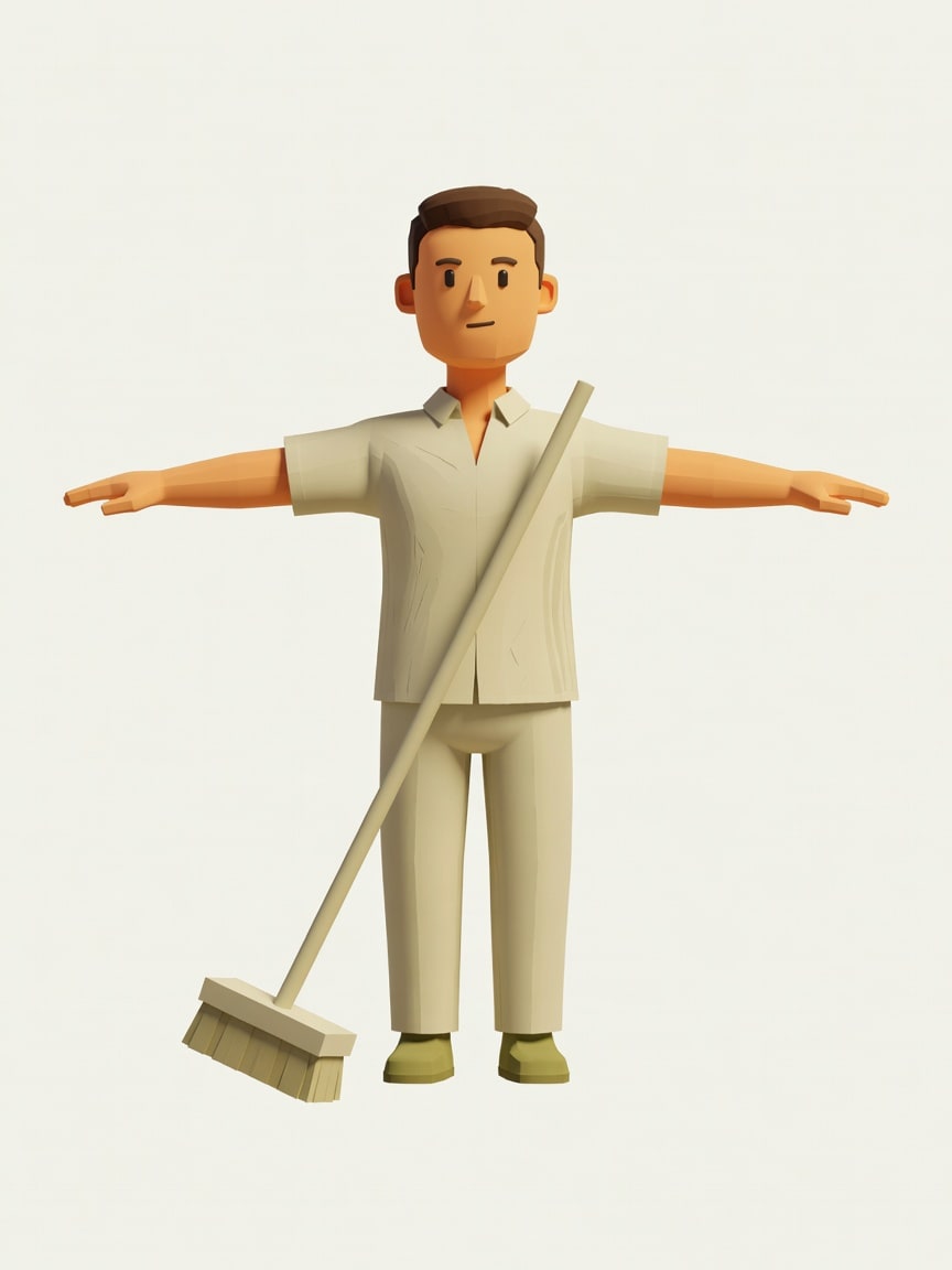 Cleaner - T-Pose