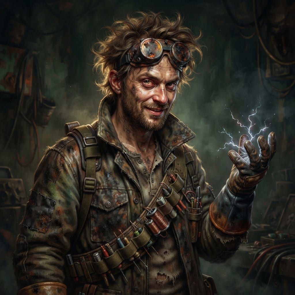 Image: Painterly photoreal character-select portrait for