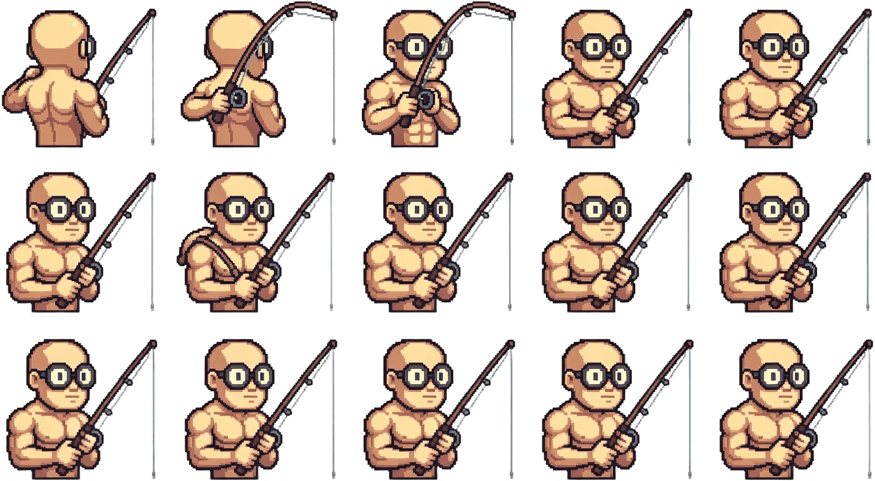 Fishing Character Cast Spritesheet v2