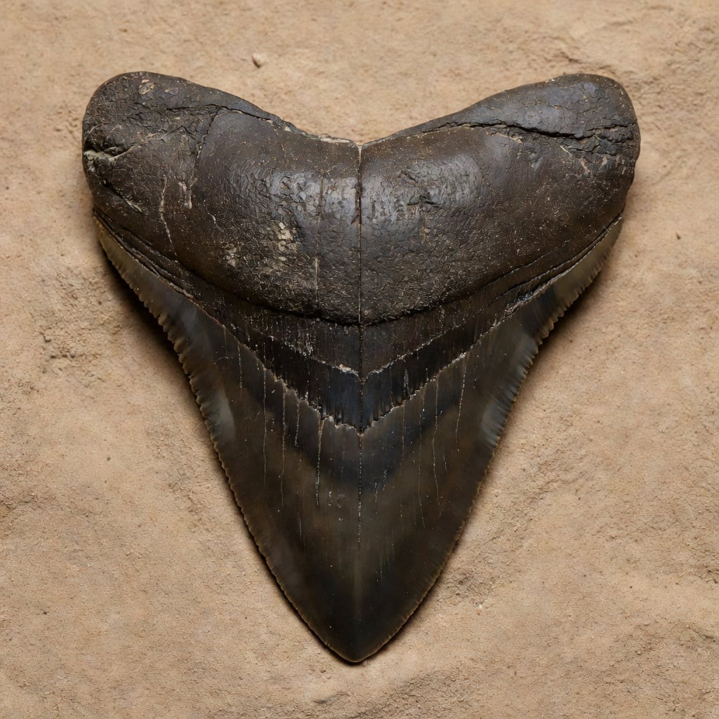 Fossil Carcharocles Shark Tooth