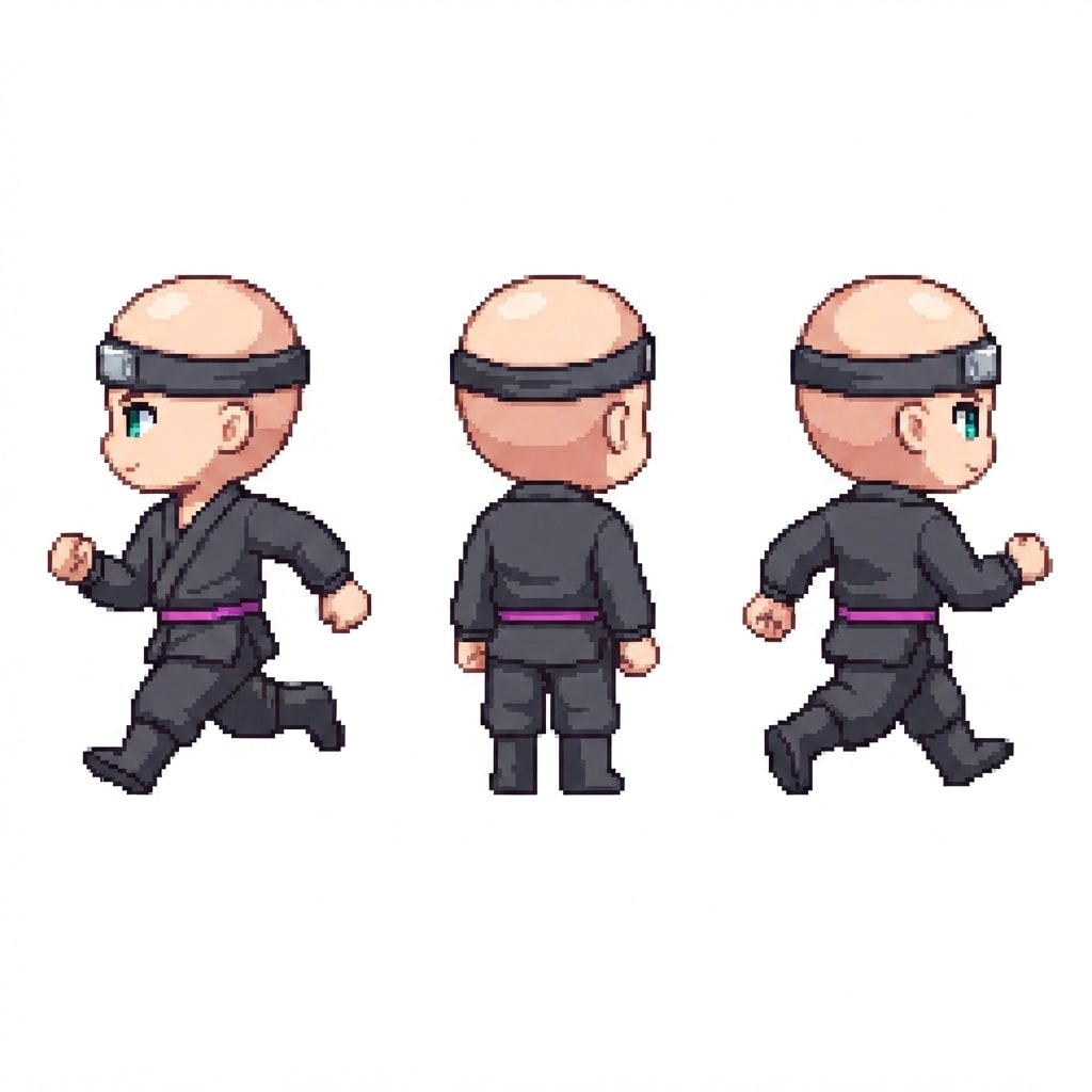 Image: BODY: a chibi boy with a VERY LARGE round head, to
