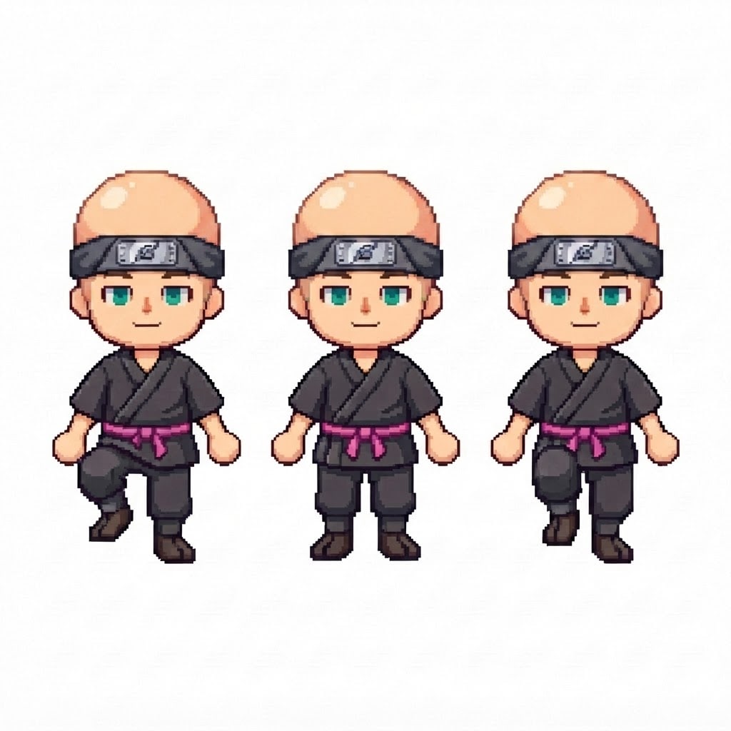 Image: BODY: a chibi boy with a VERY LARGE round head, to