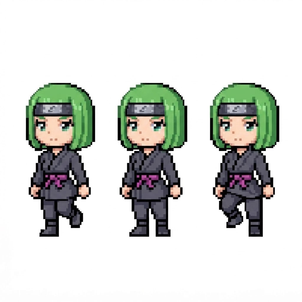 Image: BODY: a chibi ninja GIRL - clearly feminine: NARRO