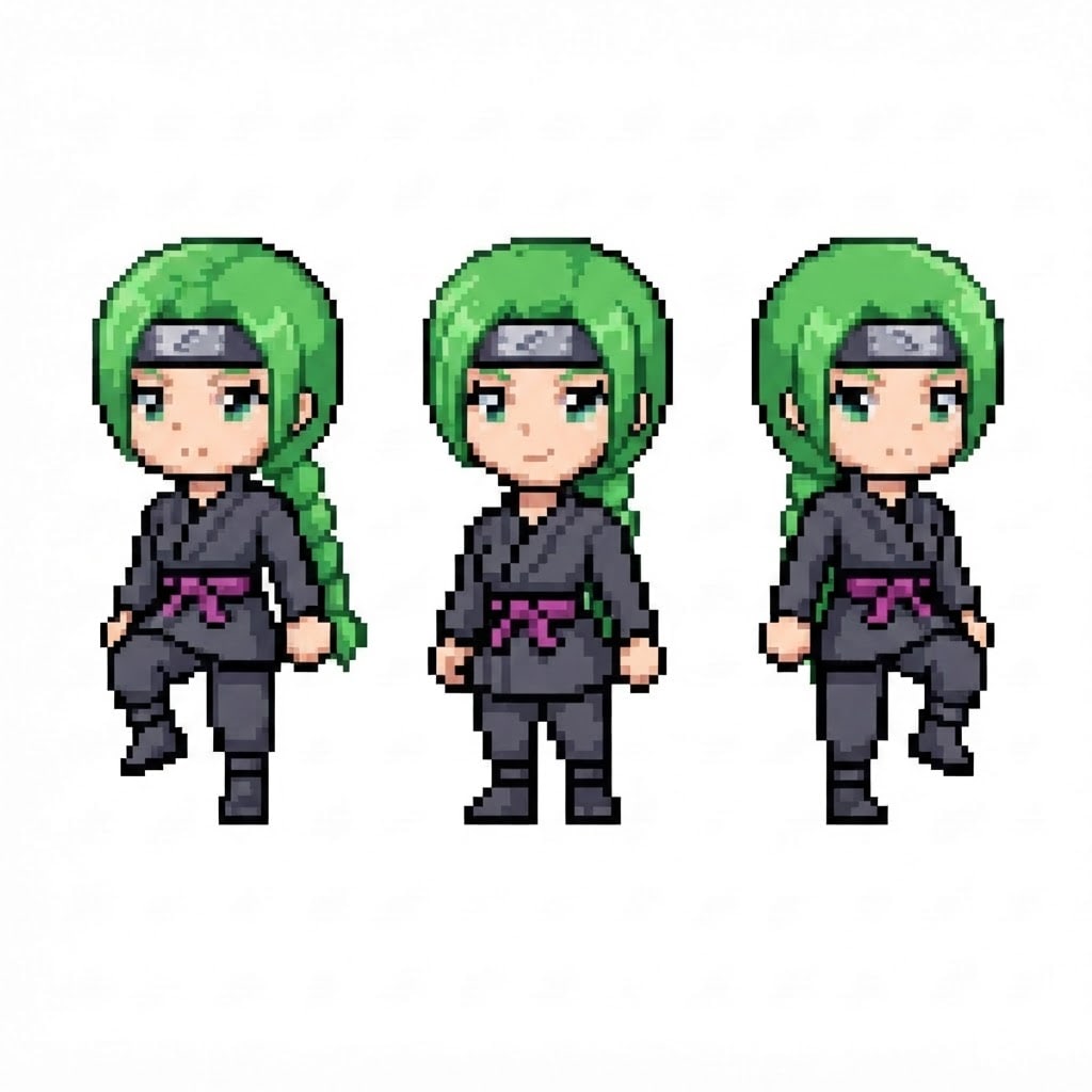Image: BODY: a chibi ninja GIRL - clearly feminine: NARRO