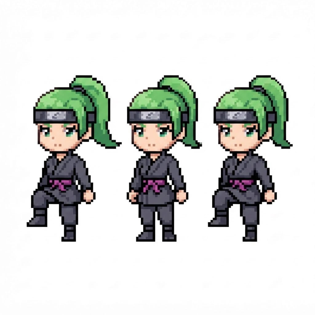 Image: BODY: a chibi ninja GIRL - clearly feminine: NARRO