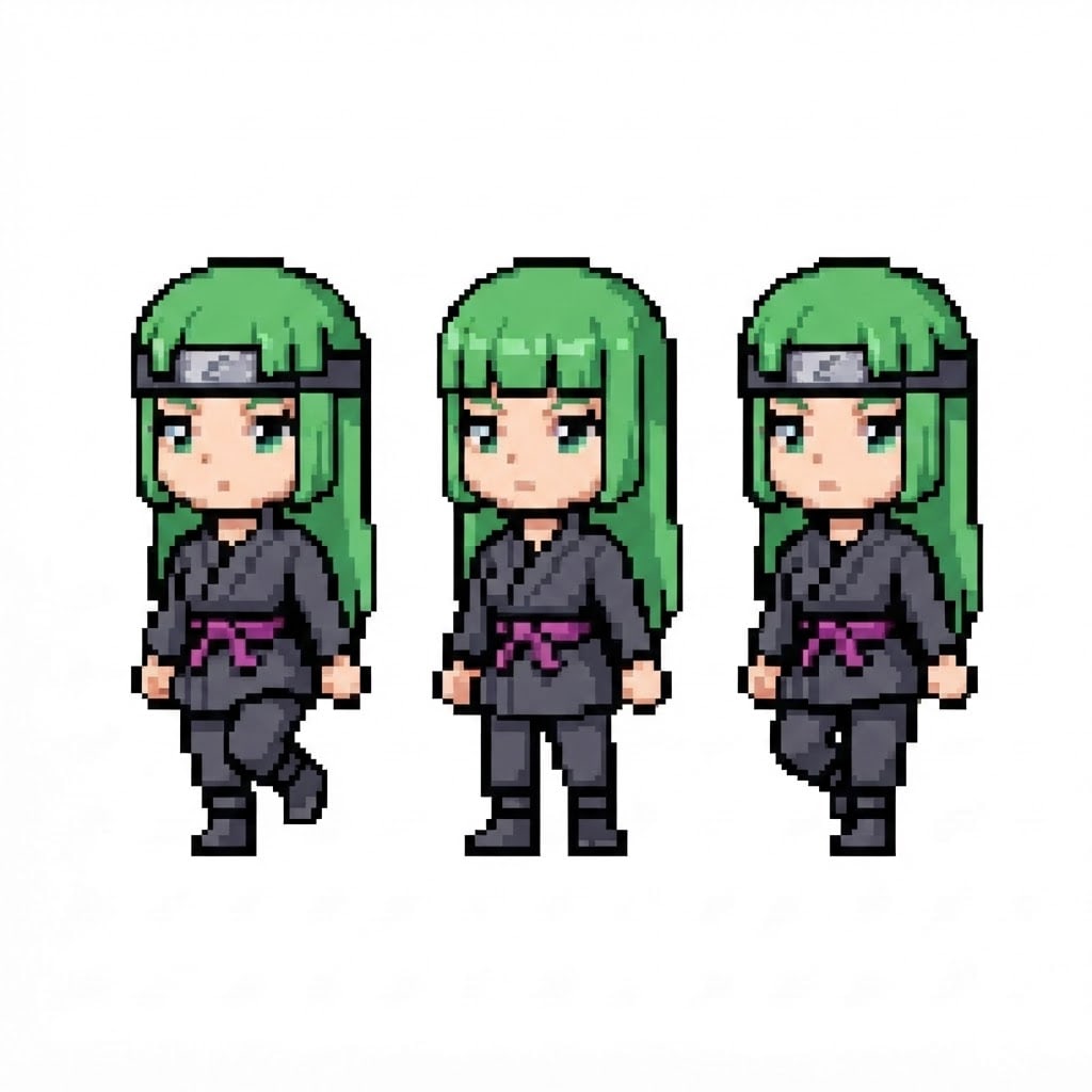 Image: BODY: a chibi ninja GIRL - clearly feminine: NARRO