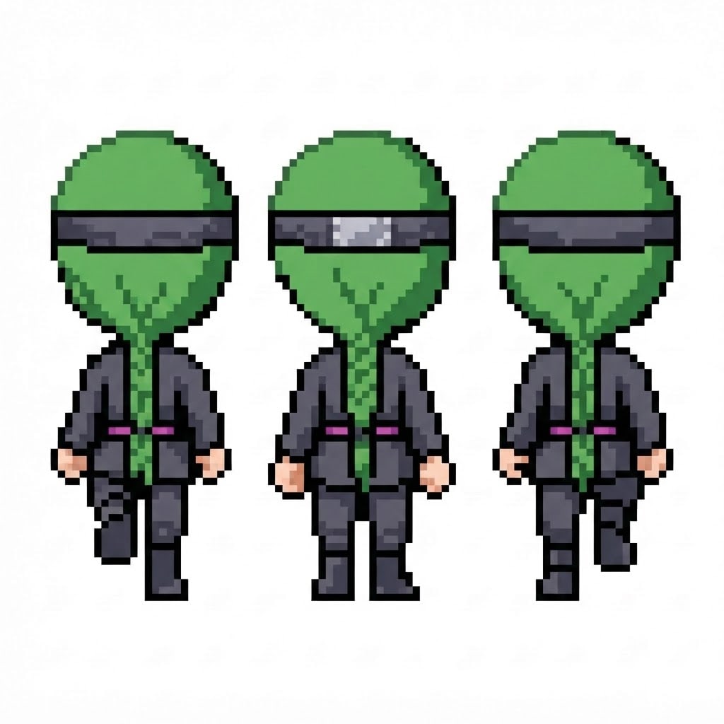 Image: BODY: a chibi ninja GIRL - clearly feminine: NARRO