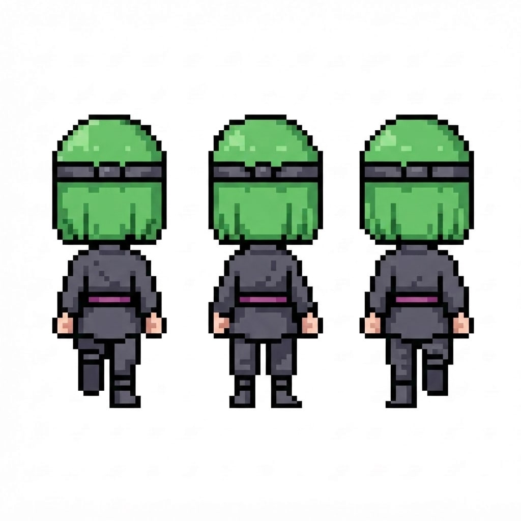 Image: BODY: a chibi ninja GIRL - clearly feminine: NARRO