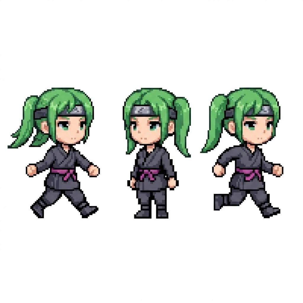 Image: BODY: a chibi ninja GIRL - clearly feminine: NARRO