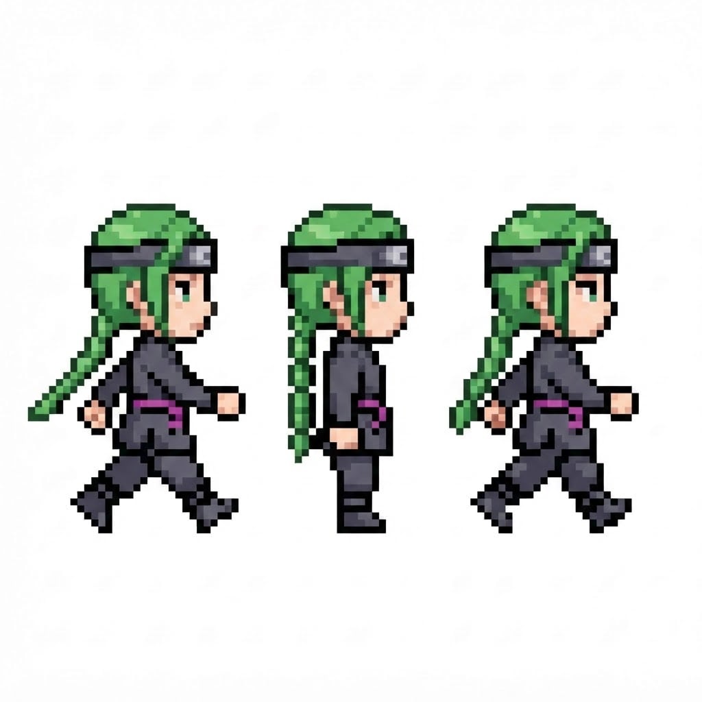 Image: BODY: a chibi ninja GIRL - clearly feminine: NARRO