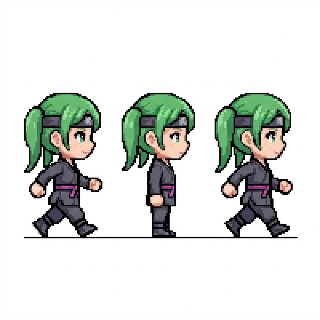 Image: BODY: a chibi ninja GIRL - clearly feminine: NARRO