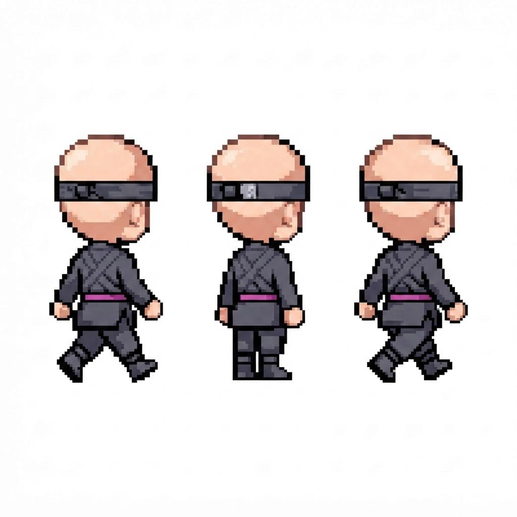 Image: BODY: a chibi ninja GIRL - clearly feminine: NARRO