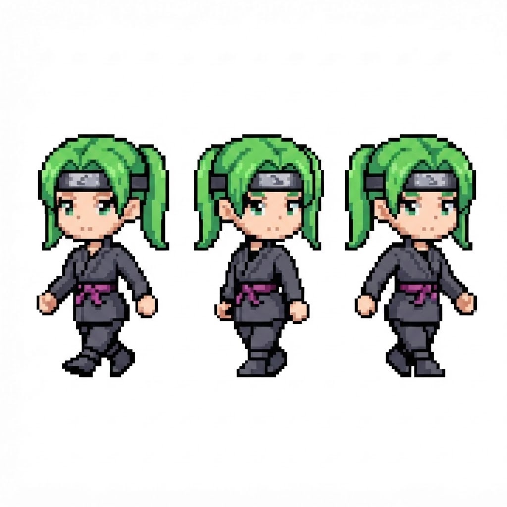 Image: BODY: a chibi ninja GIRL - clearly feminine: NARRO