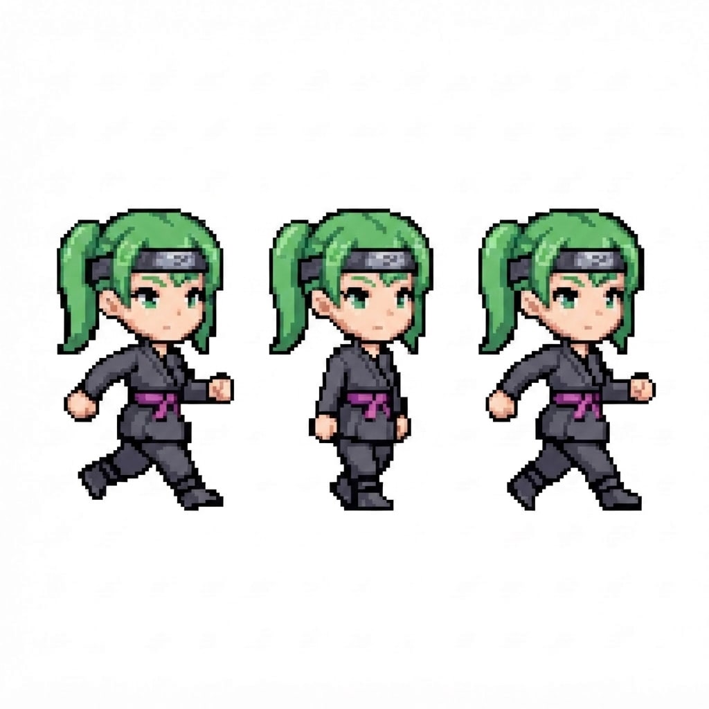 Image: BODY: a chibi ninja GIRL - clearly feminine: NARRO