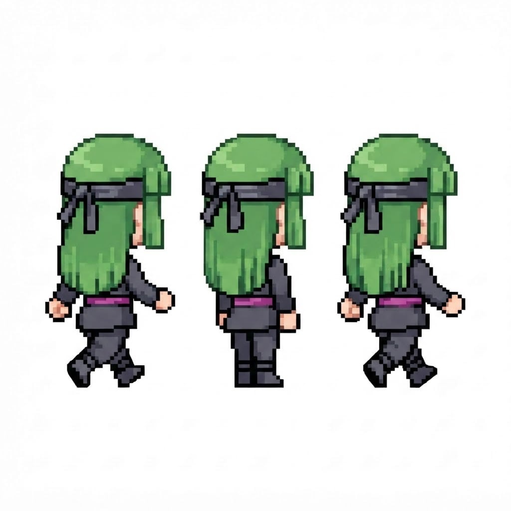 Image: BODY: a chibi ninja GIRL - clearly feminine: NARRO