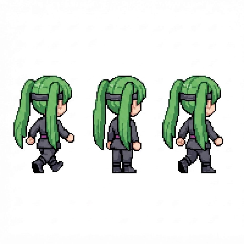Image: BODY: a chibi ninja GIRL - clearly feminine: NARRO