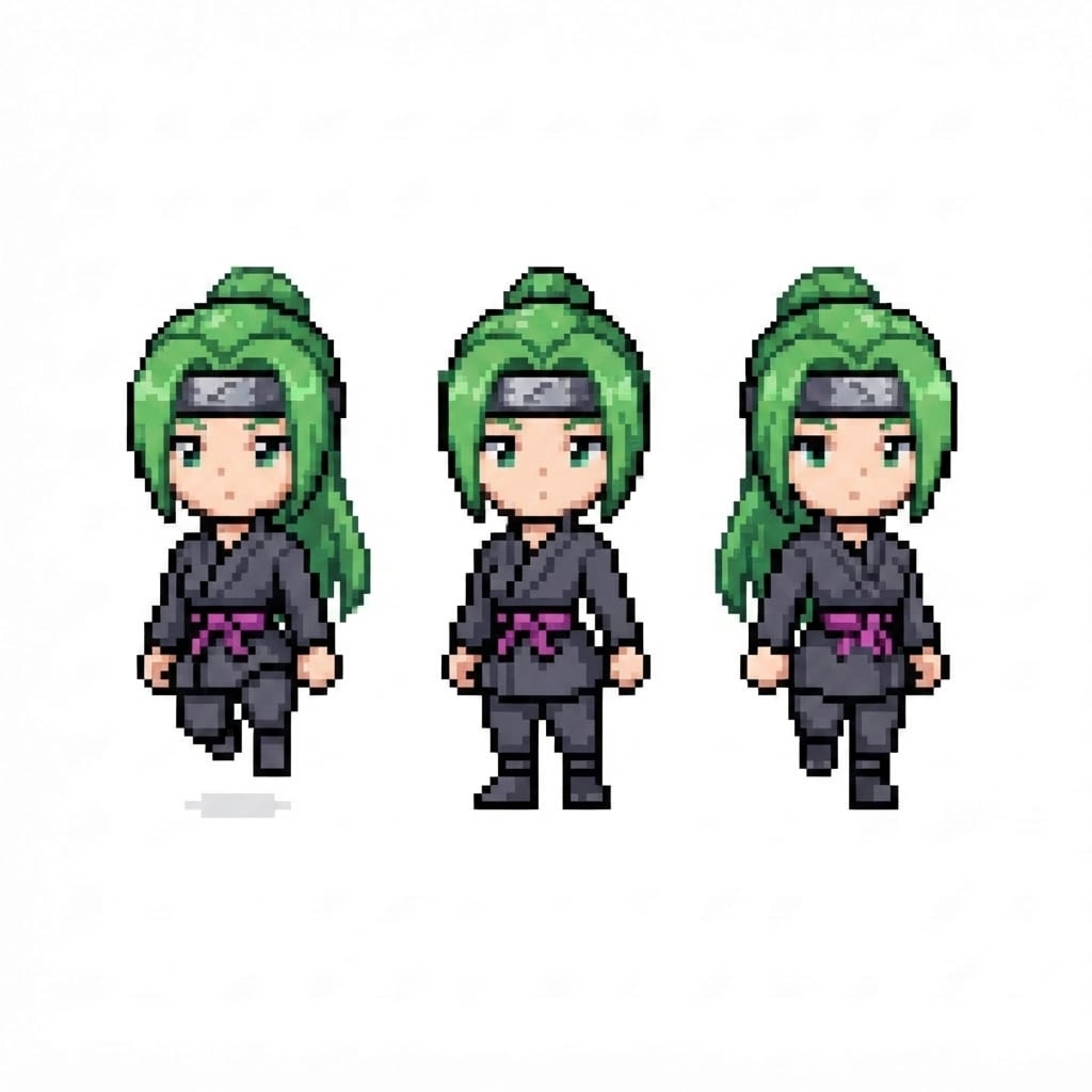 Image: BODY: a chibi ninja GIRL - clearly feminine: NARRO