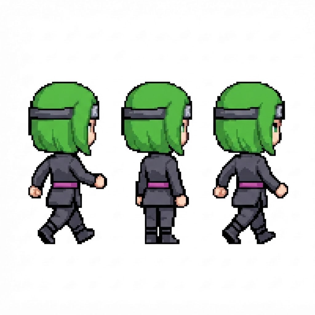 Image: BODY: a chibi ninja GIRL - clearly feminine: NARRO