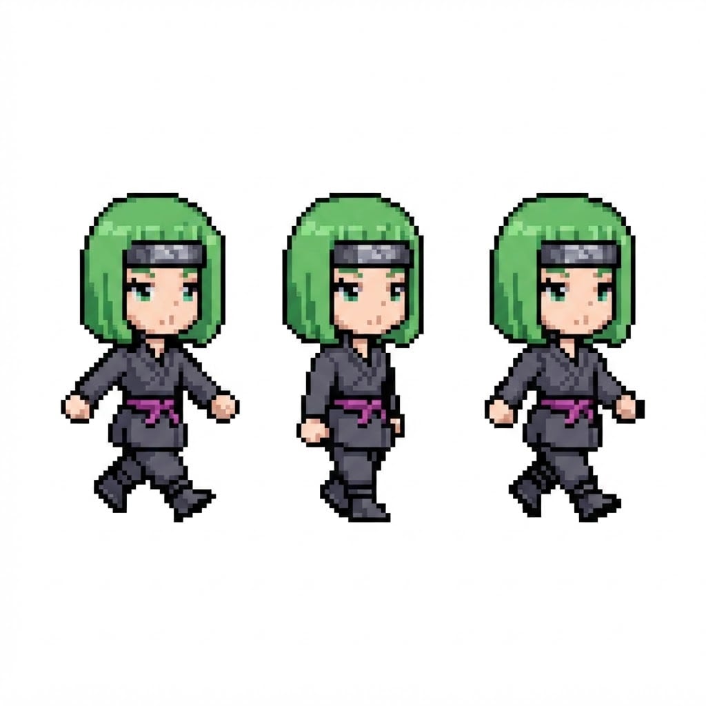 Image: BODY: a chibi ninja GIRL - clearly feminine: NARRO