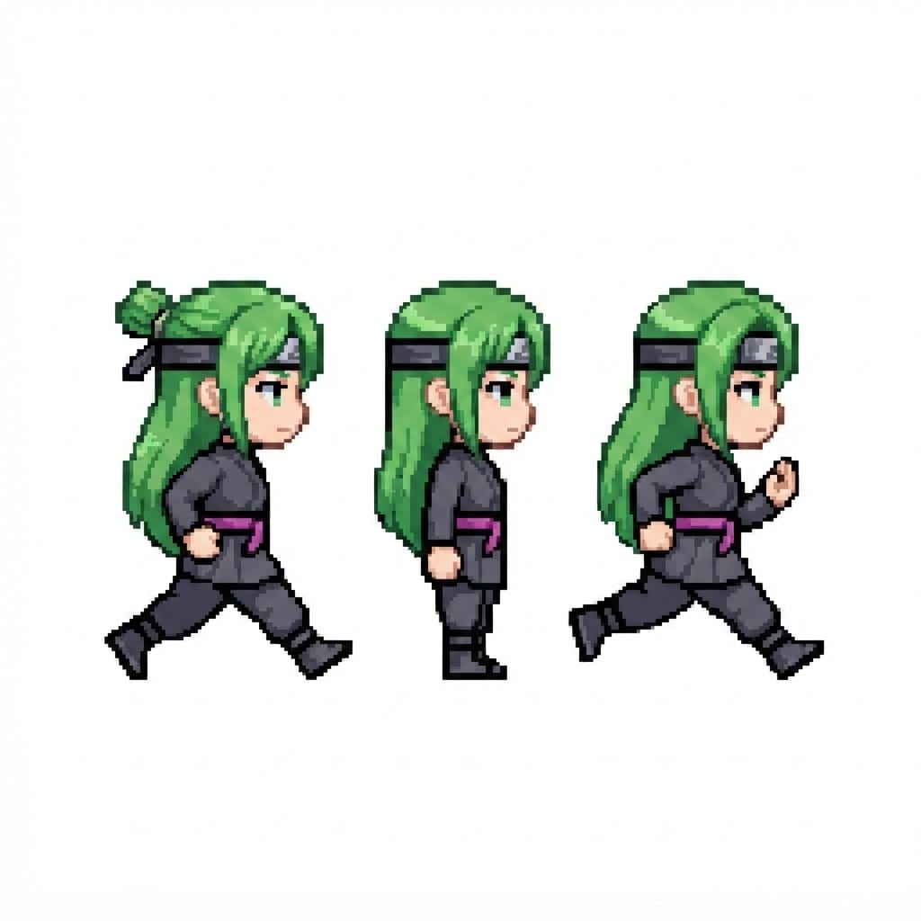 Image: BODY: a chibi ninja GIRL - clearly feminine: NARRO