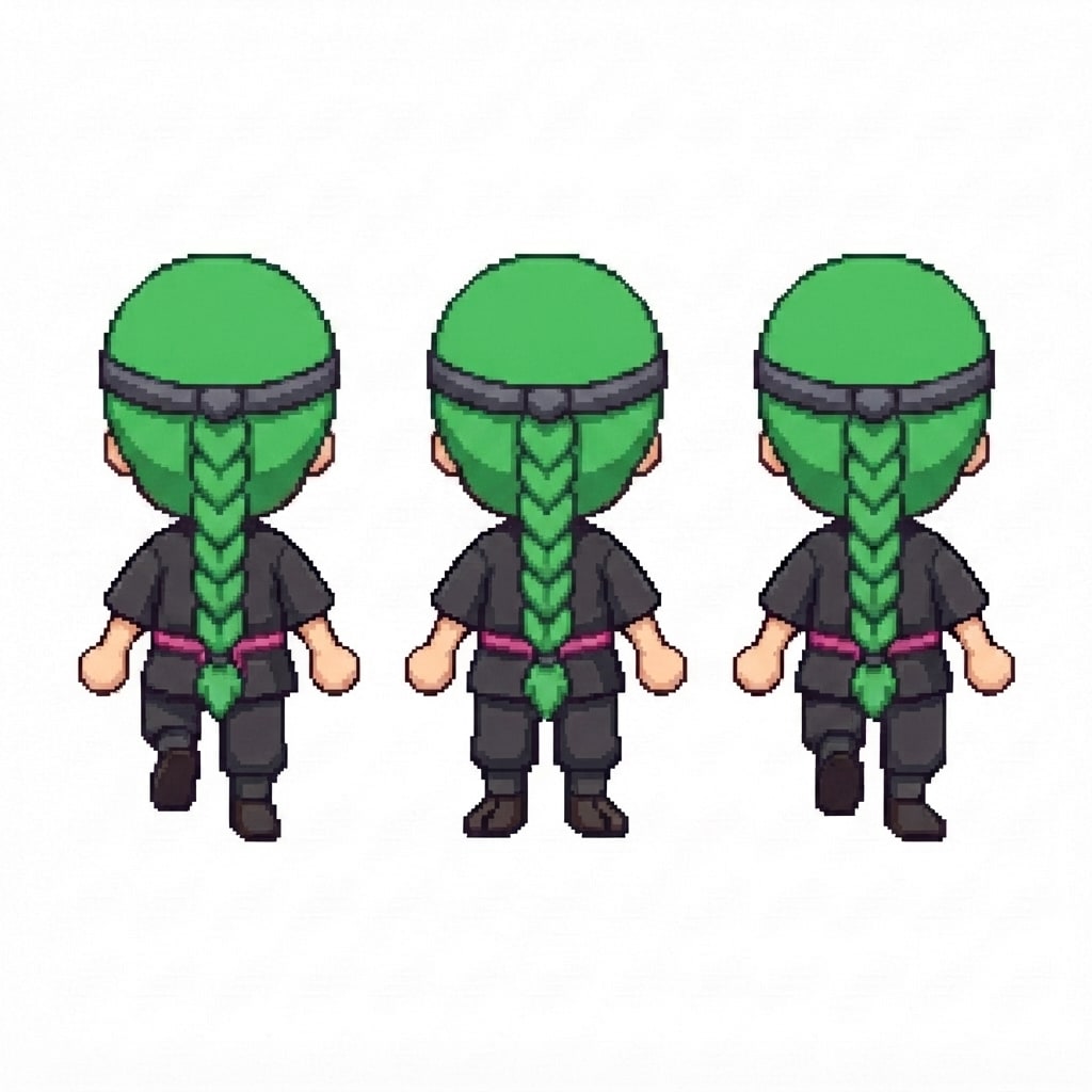 Image: BODY: a chibi BOY ninja with a VERY LARGE round he