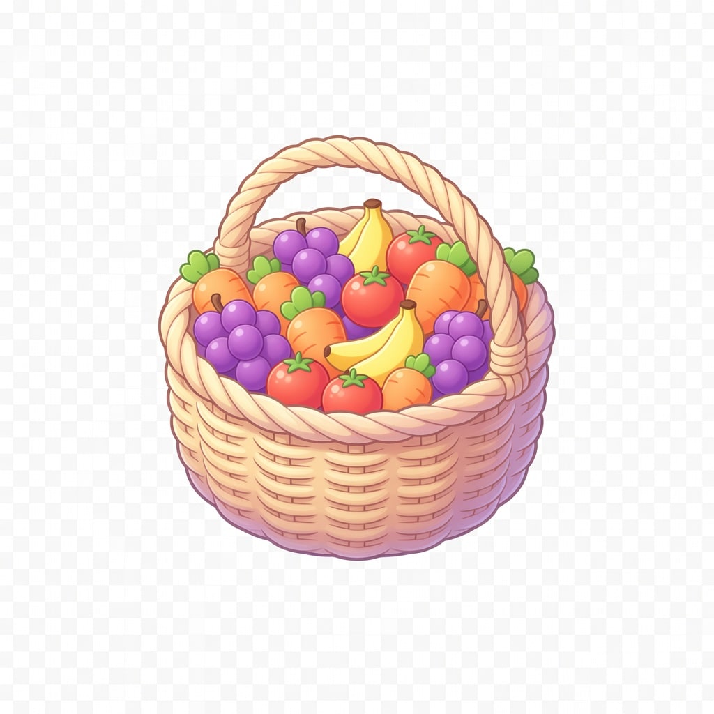 Cute Wicker Produce Basket