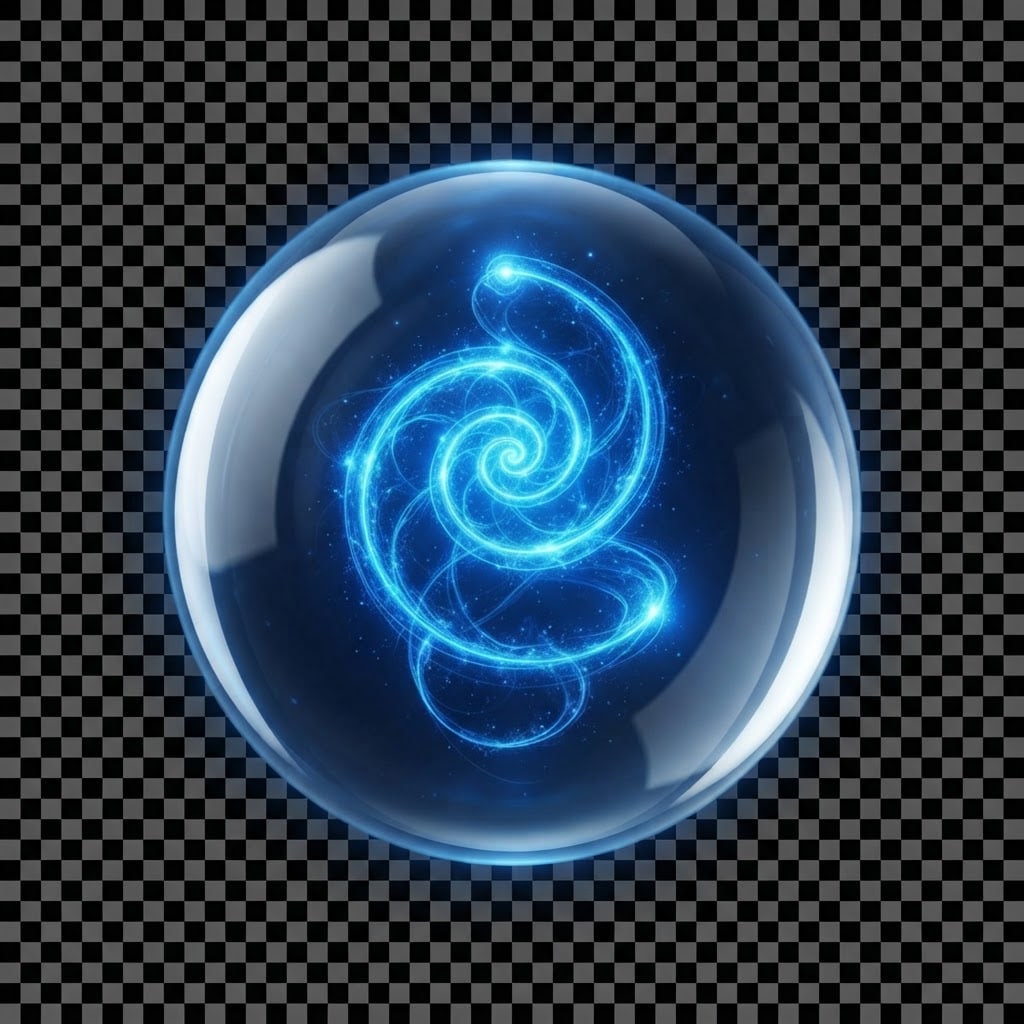 Blue Spiral Crystal Sphere (4)