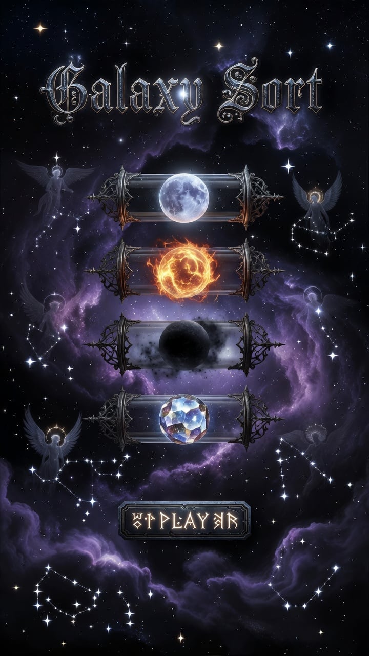 Galaxy Sort - Dark Fantasy Celestial Main Menu