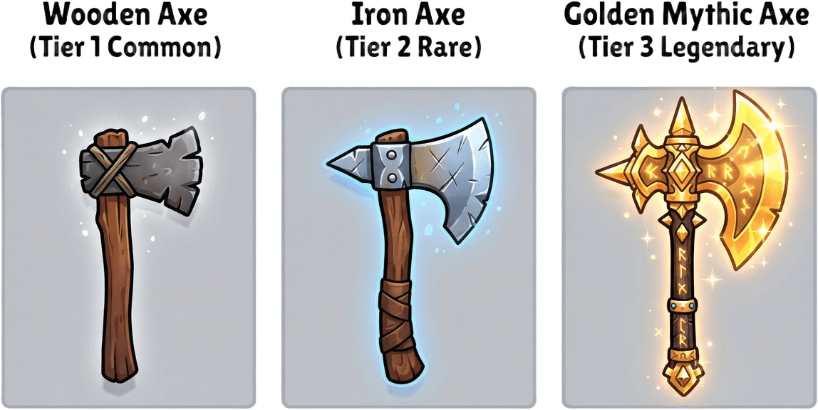 Cartoon Axes - Tiered Loot (1 / 2)