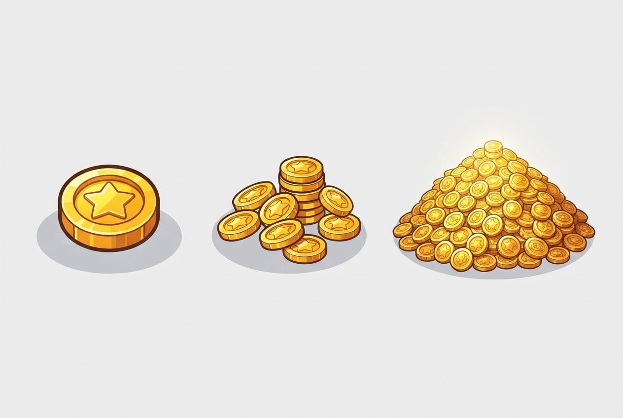 Cartoon Gold Coins - Currency Icons (2 / 2)