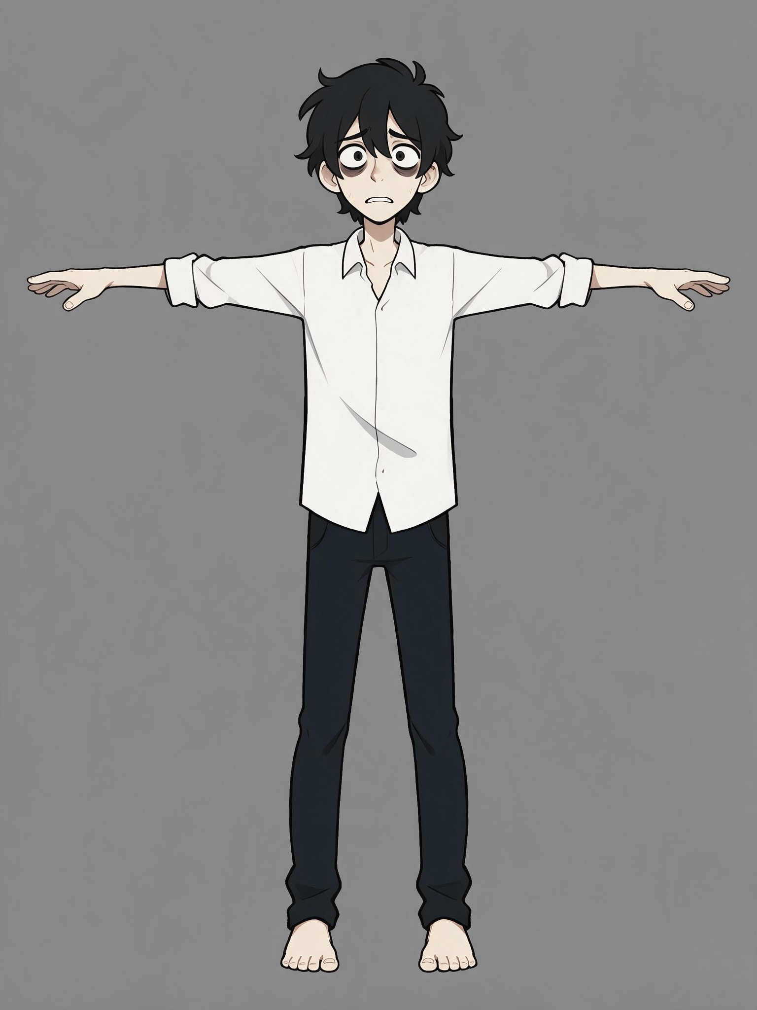 Protagonist - Scared Anime Male Reference