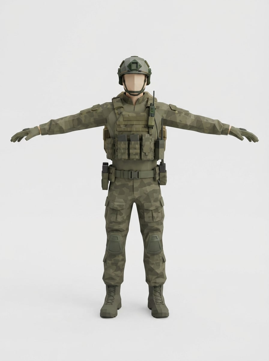 Low-Poly Soldier Reference