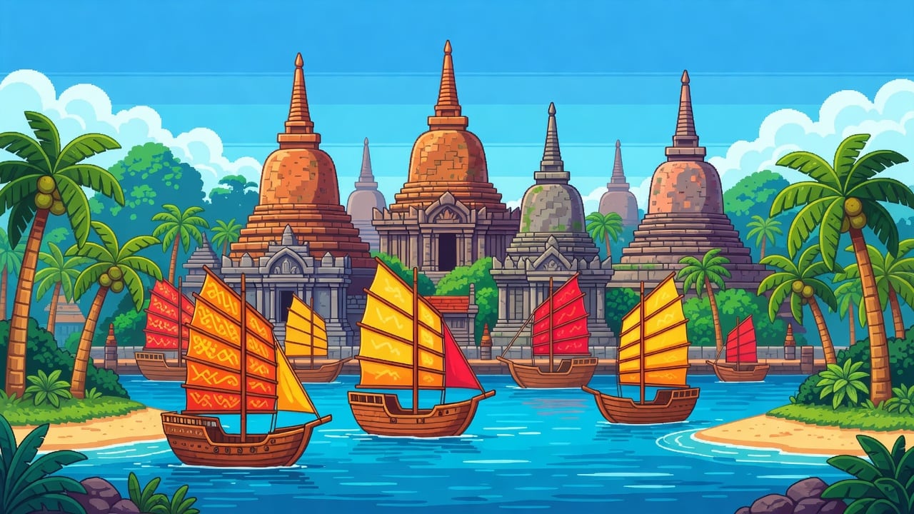 Sriwijaya Harbor - Pixel Scene Concept