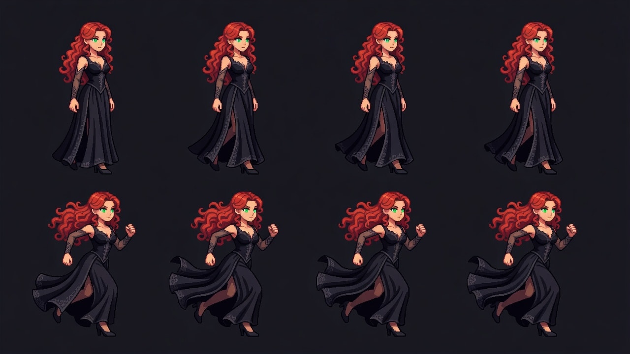 Zara - Sprite Sheet Animação (Idle/Walk/Run) (1 / 2)