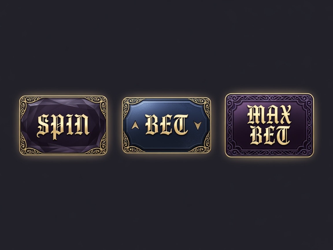 Dark Fantasy Slot Buttons Set