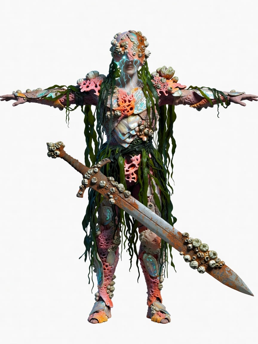 Coral Sea Knight T-Pose Reference (1 / 4)